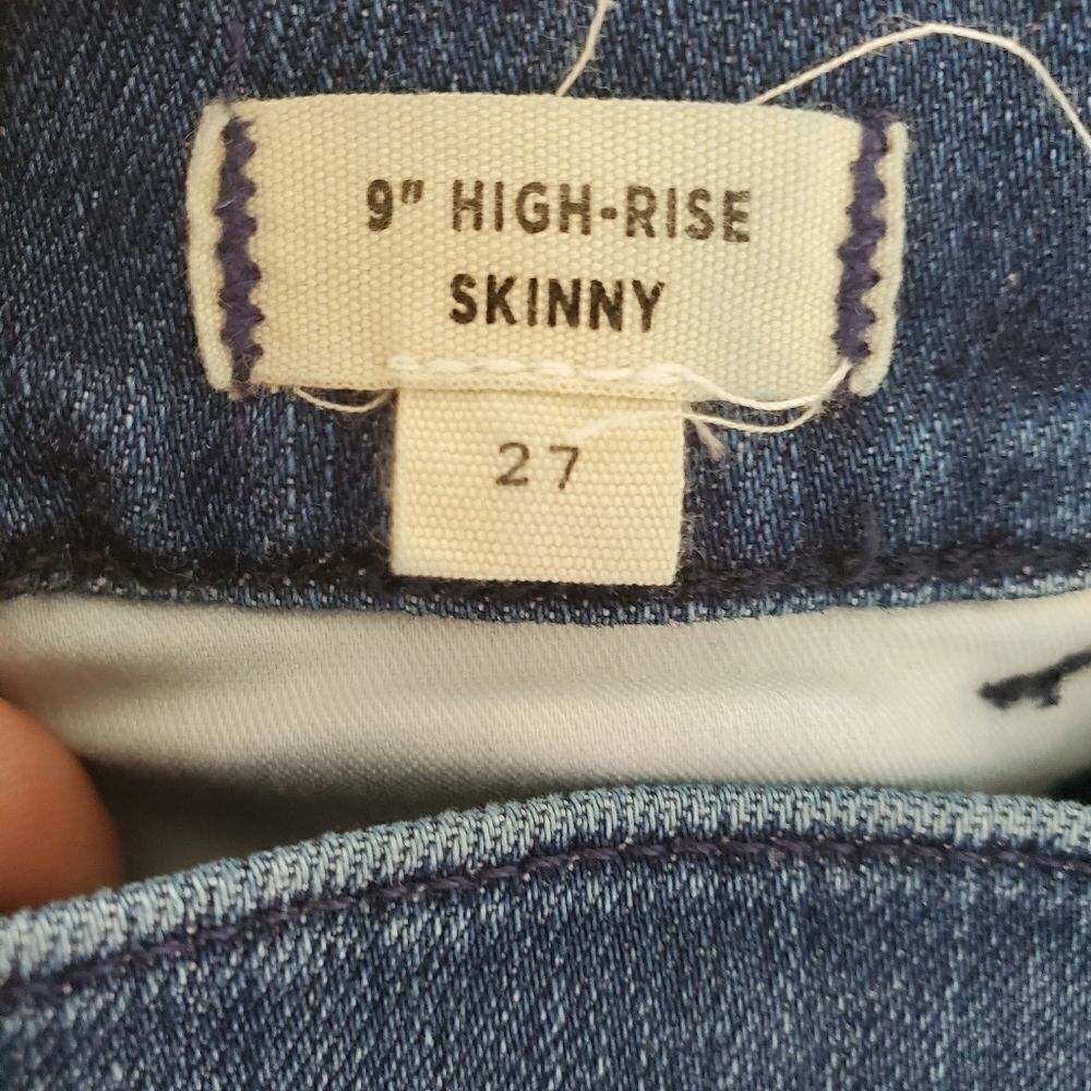 Madewell 9" high-Rise Skinny Jeans in Beattie Wash Velvet Tuxedo Stripe Edition - Picture 12 of 12